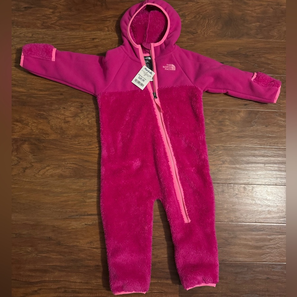The North Face Pink Fleece snow suit
